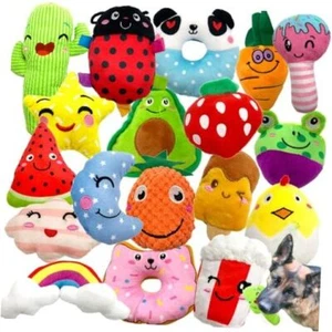 18 Pack Dog Squeaky Toys Cute Stuffed Pet Plush Puppy Chew for Small Medium - Picture 1 of 7