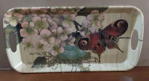 Bandeja para servir melamina de hoja perenne vintage polillas flores Armie Fisk 15x7,5 - Imagen 1 de 5