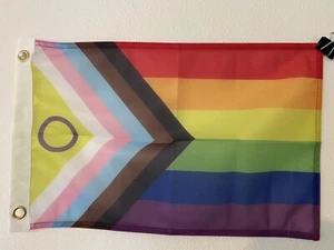 Inclusive Pride Flag 12" x 18"  Pride Flag LGBT Z22 - Picture 1 of 1