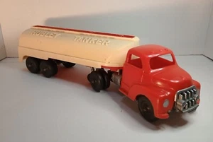 VTG. 1950's Hubley Truck & Tanker 1:12 Scale Plastic Toy USA - Picture 1 of 16