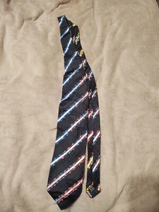 Vintage Pavone 100% Silk Dress Tie Made in Italy Bold Abstract Pattern - Picture 1 of 5