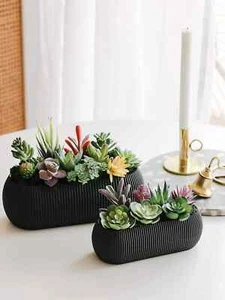 2pcs Artificial Textured Cactus Mini Faux Succulents Fake Plant Decor - Picture 1 of 5