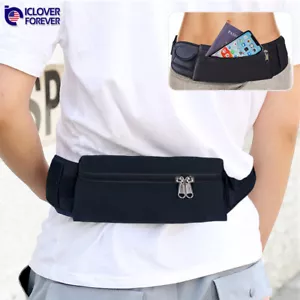 Sport Waist Fanny Pack Running Belt Bag Bum Pouch Cycling Hiking Gym Waterproof - Picture 1 of 7