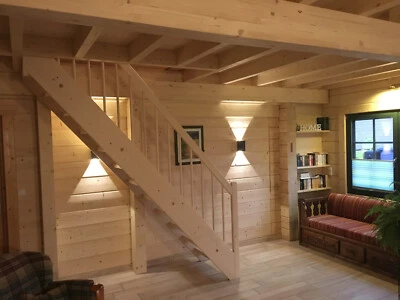 Treppen-Selbstbausatz , Massivholztreppe, gerade Treppe, Raumspartreppe NEU - Bild 1 von 4