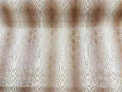 Snake Skin Vinyl Fabric - Tan - Faux Snake Skin Vinyl Fabric Sold By Yard - Image 1 of 3