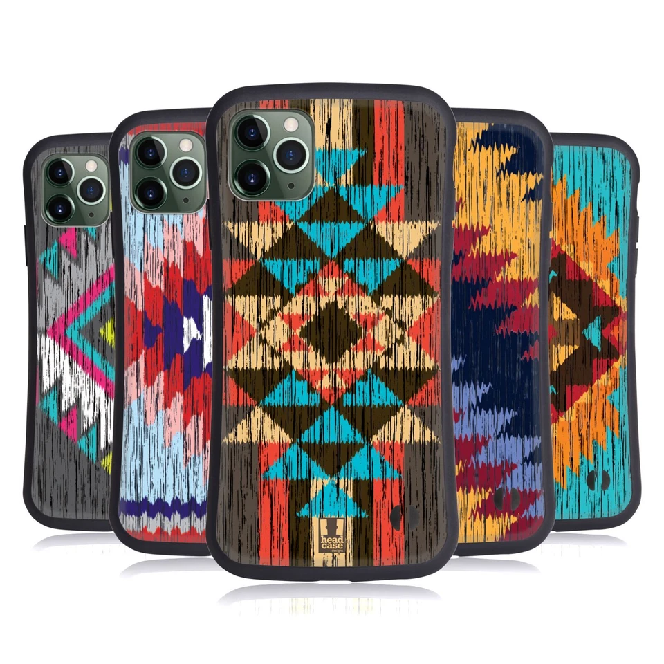 HEAD CASE DESIGNS TIMBER TRIBAL PRINTS HYBRID CASE FOR APPLE iPHONES PHONES - Image 1 of 4