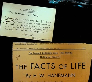 Tarjeta indexada firmada por HW Hanemann de la década de 1930 - Imagen 1 de 1