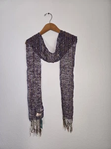 NWT Avoca Scarf 5x80 Multicolored Tweed Fringe - Picture 1 of 6