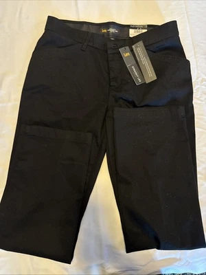Lee NEW - Regular Fit Straight Leg Mid Rise Black Women's Pants Size 8 Short NWT - Image 1 of 4