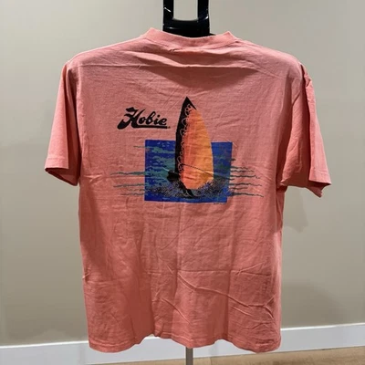 Camisa De Colección Años 80 Para Hombres XL Bolsillo Naranja Coral Puntada Única Velero Foto 1 de 4
