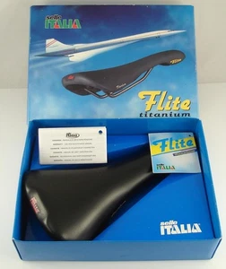 Near Mint Boxed SELLE ITALIA FLITE Titanium Italy Sattel 1993 Rennrad - Bild 1 von 6