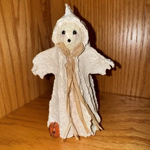 Vintage Broomsnickle Ghost Pumpkin Figurine Linda Lindquist Baldwin Enesco 1997 - Picture 1 of 10