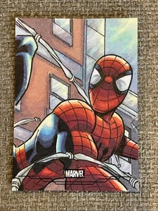 2025 Topps Chrome Marvel Spider-Man Sketch Card Auto #1/1 SSP Paul Hill 🔥🔥 - Picture 1 of 2