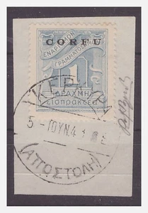 CORFOU 1941 - SIGNALEUR 1 DRACHME UTILISÉ - Bild 1 von 1