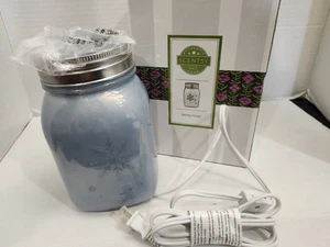 NEW! Scentsy Winter Frost Illuminated Snowflake Jar Wax Warmer Holiday Christmas - Picture 1 of 4