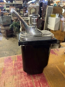 Vintage Porzellan Soda Brunnen Spender mit Pumpe Halle Art Deco - Bild 1 von 5