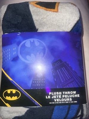 DC Comics Batman Ripped Shield Micro Plush 46"x60'' Soft Throw Blanket - Image 1 of 2