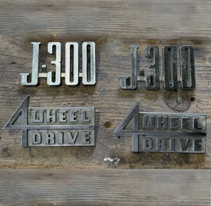 1962 1967 Jeep Gladiator J300 Truck Emblem SET Chrome 1963 1964 1965 1966 - Picture 1 of 1