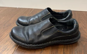 Born Leder Komfortschuh Damen 8 schwarz Slipper flach Freizeit Büro Halbschuh - Bild 1 von 8