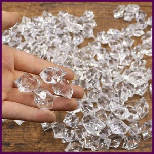 100/200pcs Crystal Transparent Fake Crushed Ice Stones Party Wedding Decorations - Picture 1 of 30