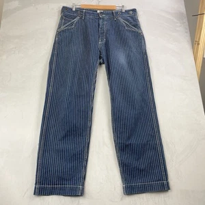 Pantalones de mezclilla Perfecto By Schott NYC para hombre talla 36 azul prendedor rayas ranchero ropa de trabajo raros - Imagen 1 de 15