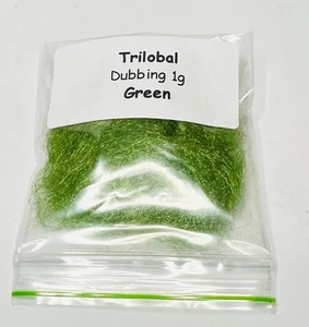 Trilobal Dubbing - GREEN 1g – Fly Tying Material for Trout, Salmon flies - Picture 1 of 1