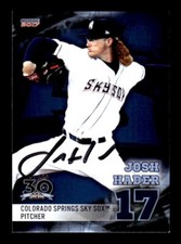JOSH HADER SIGNED 2017 CHOICE COLORADO SPRING SKY SOX #14 ON-CARD AUTO