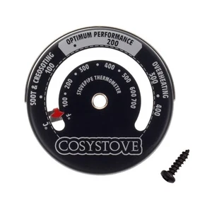 Cosystove Magnetic Stove Flue Pipe Thermometer Multifuel Wood Log Burning Meter - Picture 1 of 7
