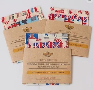 BIENENWACHS LEBENSMITTELVERPACKUNGEN LONDON DESIGN - 3ER PACK - Bild 1 von 5