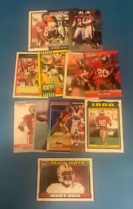 Lote de 13 tarjetas de fútbol americano Jerry Rice San Francisco 49ers Salón de la fama (S603) - Imagen 1 de 5