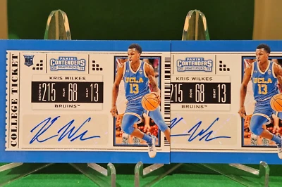 (2) 2019 Contenders College Ticket KRIS WILKES #97 Rookie Auto Cards - Image 1 of 4