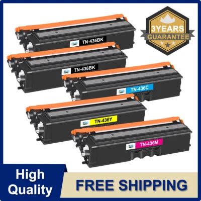 5 Pack TN436 Toner Compatible for Brother TN433 HL-L8360CDW MFC-L8900CDW Printer - Image 1 of 4