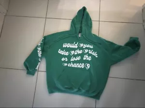 Bershka Ladies Green Oversized Hoodie Size Small - Picture 1 of 4