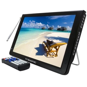 Trexonic Tr-D12 Ultra Lightweight Rechargeable Widescreen 12" Led Portable Tv - Picture 1 of 1