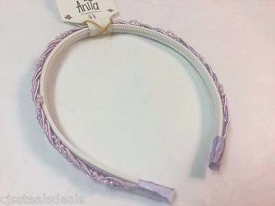 Anita Head Hairband Girls Lavender Braided Cord Beads 3289 - Image 1 of 3