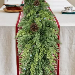 6 FT Cedar Garland - Artificial Christmas Garland with Pine Cones Berry for Chri - Picture 1 of 6