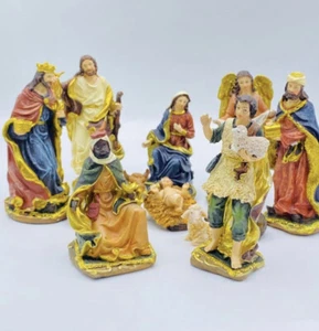 Christmas Nativity Scene Set Figures Polyresin Figurines Baby Jesus-11 PIECE 6” - Picture 1 of 8