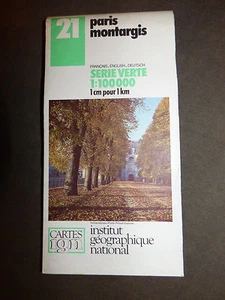 Carte IGN verte 21 paris montargis 1988 - Imagen 1 de 1