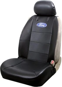 Universal Black Ford Vehicle Seat Cover With Removable Headrest Comfort - Picture 1 of 3