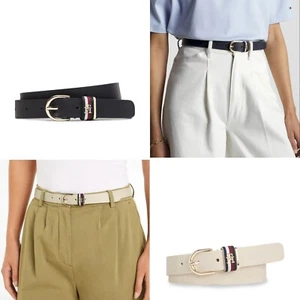 Cintura donna in vera Pelle Tommy Hilfiger Th Timeless Corp 2.5 AW0AW14940 - Imagen 1 de 8