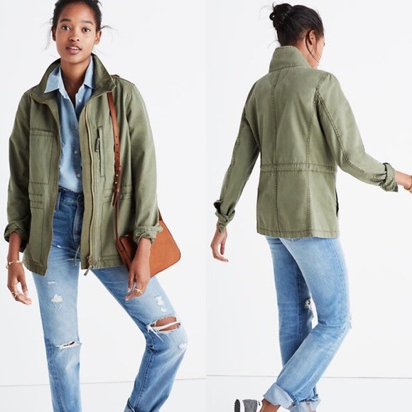 Madewell Size XXS Green Fleet Jacket 