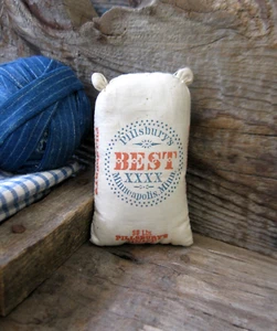 Antique Miniature Pillsbury's Flour Sack Pincushion Advertising Give Away - Picture 1 of 8