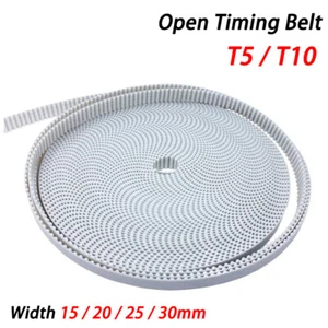 T5 / T10 Open Timing Belt Width 15/20/25/30mm Pitch 5/10mm, For Pulley, CNC 3D - Picture 1 of 7