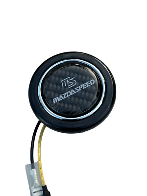 BOTÓN BOCINA VOLANTE CARRERAS UNIVERSAL FIBRA CARBONO PARA MS MAZDA MIATA RX7 Foto 1 de 3