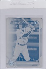 2022 Bowman Chrome Prospects AEVERSON ARTEAGA #BCP82 Cyan Printing Plate #1/1