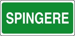 ADESIVO SEGNALETICA Uscita d'emergenza SPINGERE 100x220 mm - Foto 1 di 1