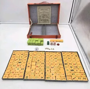 Vintage Bakelit Mah Jong Mahjong Set 148 Spielsteine. Chinesisches Spiel der vier Winde - Bild 1 von 10