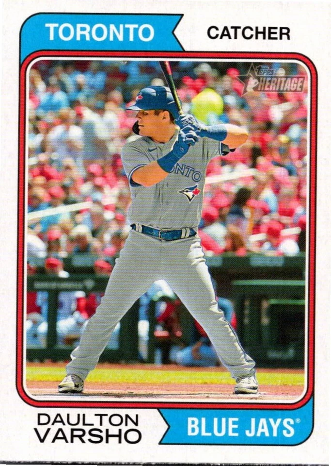 2023 TOPPS HERITAGE #224 DAULTON VARSHO BLUE JAYS - Image 1 of 2