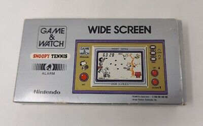 Snoopy Tennis Nintendo Game and & Watch Wide Screen LCD Handheld 1982 CIB