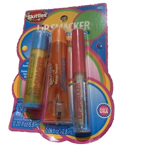 Set/3 Bonne Bell SKITTLES Collection #462 Liquid Squeezy Lip Smacker Gloss 2013 - Picture 1 of 3